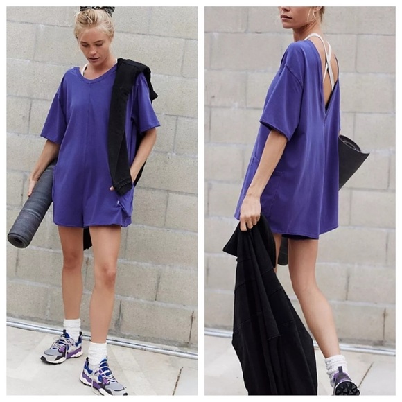 FREE PEOPLE MOVEMENT Casual Hot Shot Tee Romper Size X-Small New - Picture 1 of 16